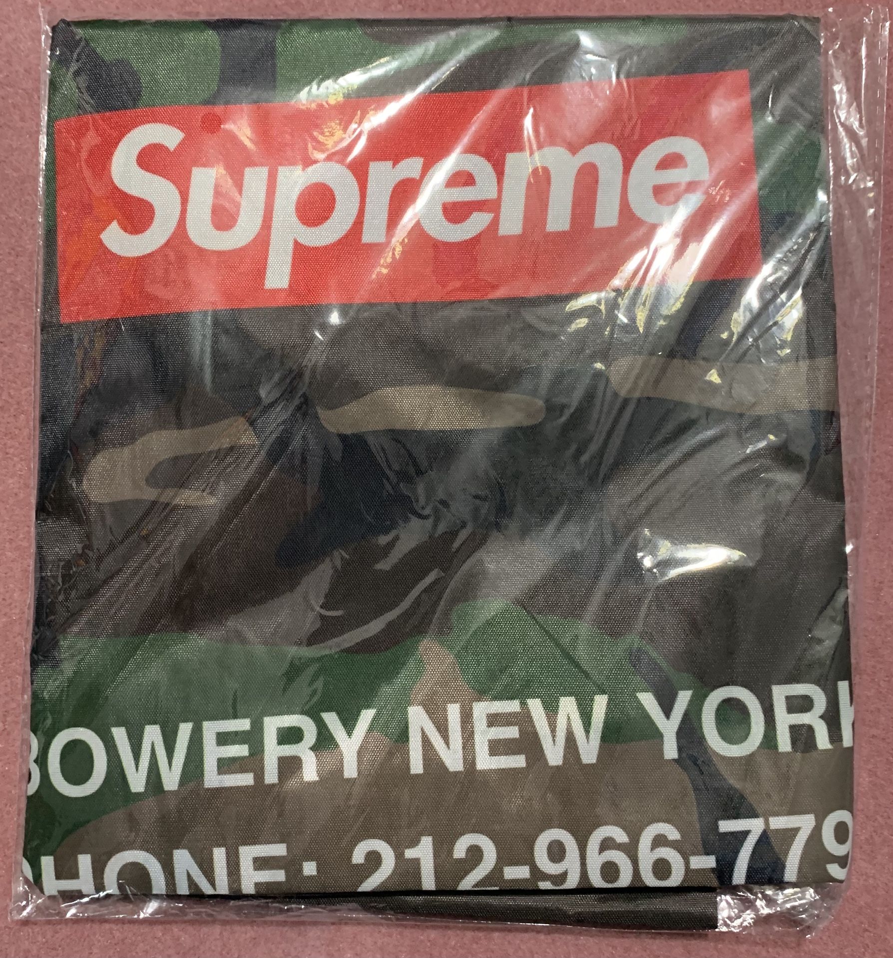 Supreme FW25 Free Gift Drawstring Bag Camo