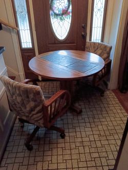 Kitchen table with two chairs