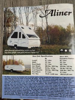 Aliner RV High Wall Camper