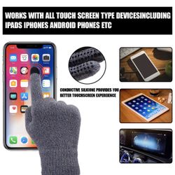Winter warm touch screen gloves size M