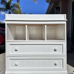 White Baby Changing Table + Dresser