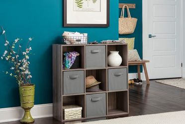 "9 cube storage shelf natural gray , NEW 
C5-56T
Brand new in box "