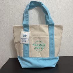 Trader Joe’s pastel mini Tote Blue and Green