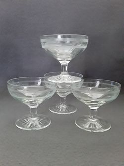 Vintage ice cream glasses