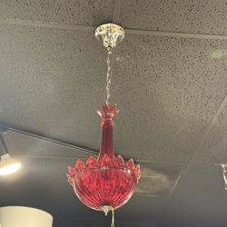 Red Murano Glass Designer Pendant 
