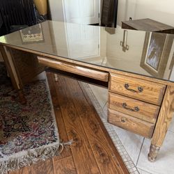 **FREE** Oak Veneer Executive Office Desk