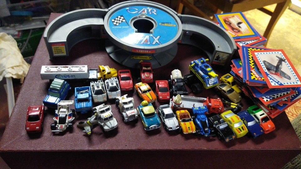 Vintage Micro Machines Playset Cars Trucks And Planes And Cards Toys