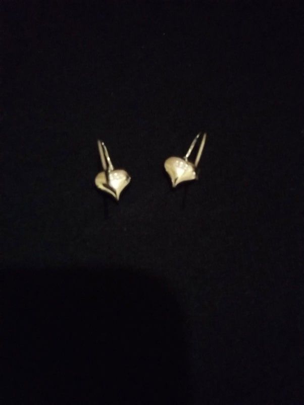 925 Silver Pretty Heart Earrings