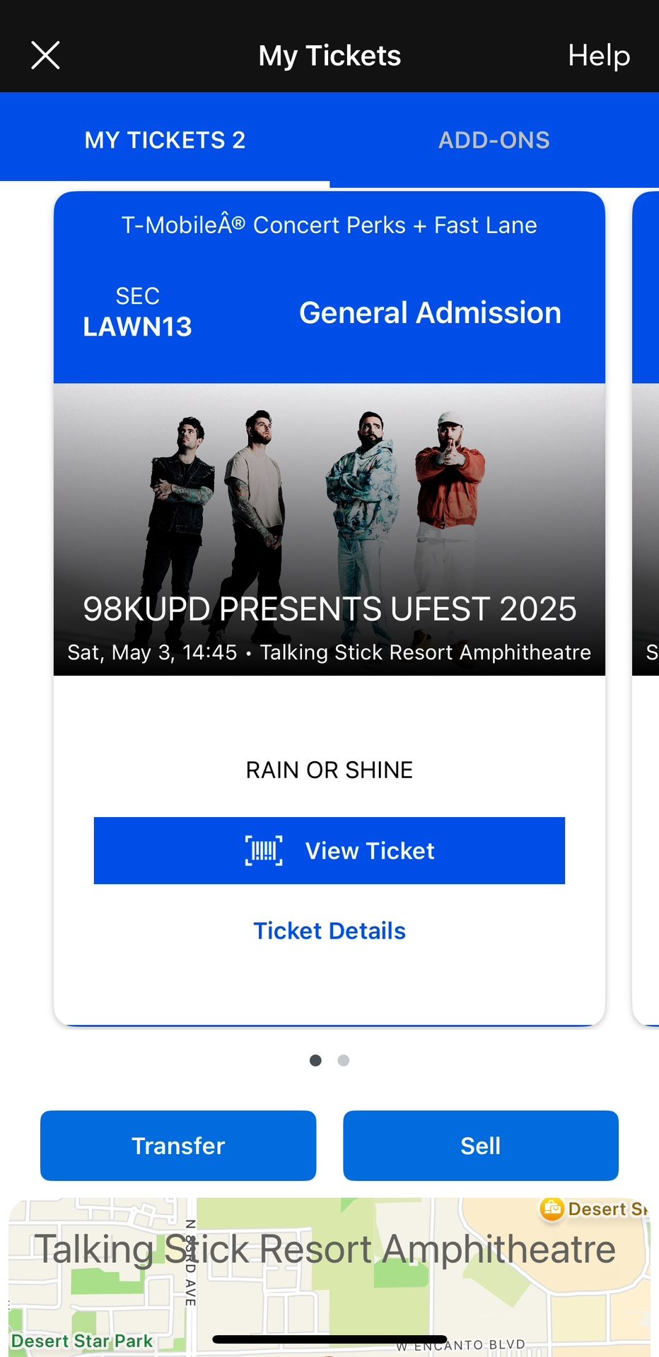 KUPD - UFEST - 2 Tickets