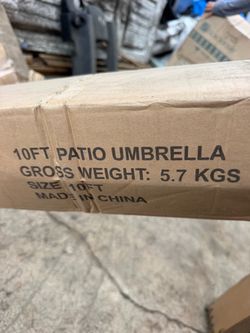 New orange patio umbrella 10 ft. square