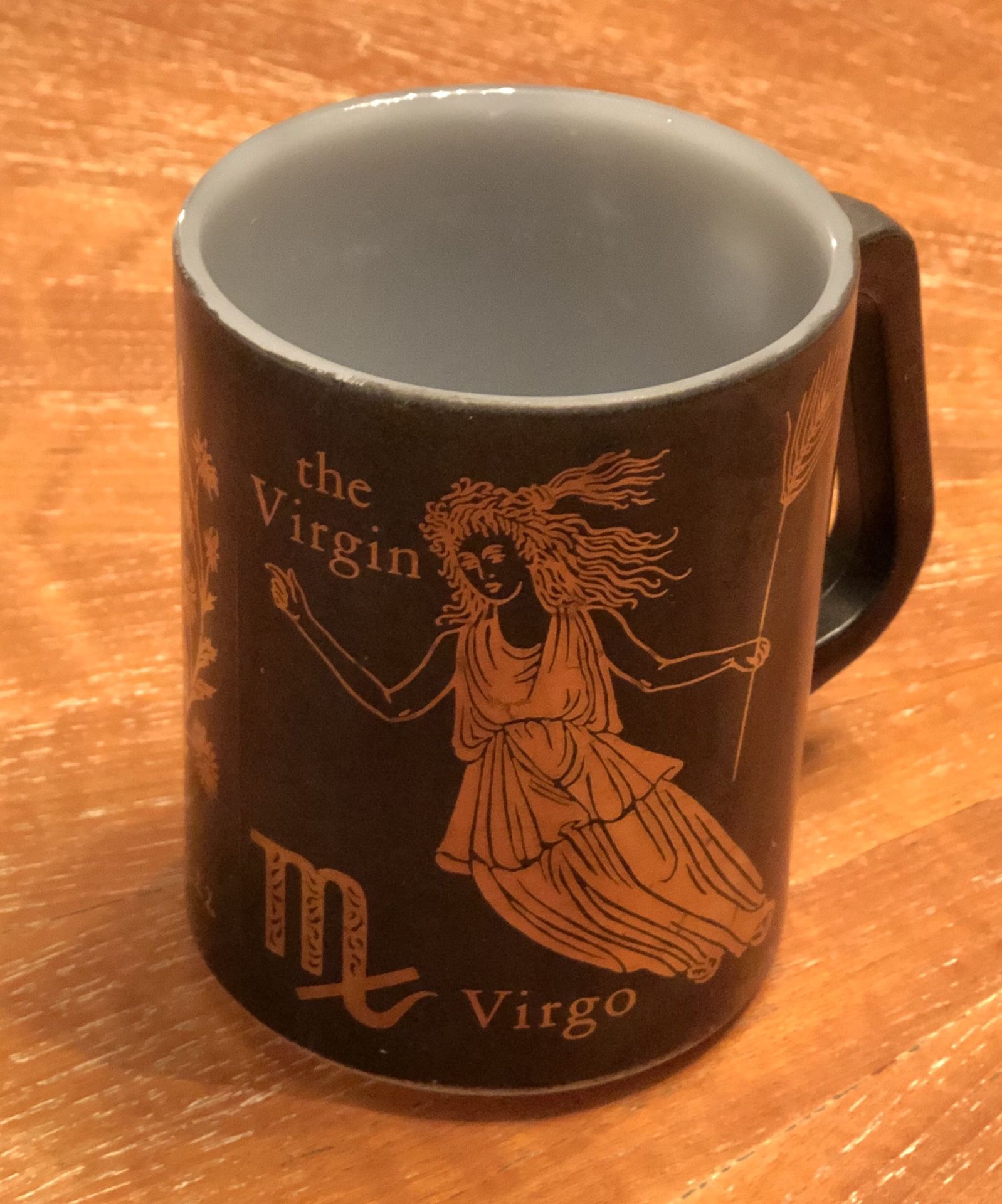 Virgo vintage mug made by Heat Proof.