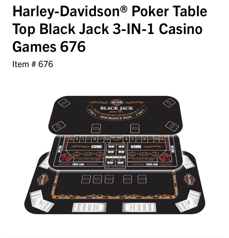 Harley Davidson Poker Table Top