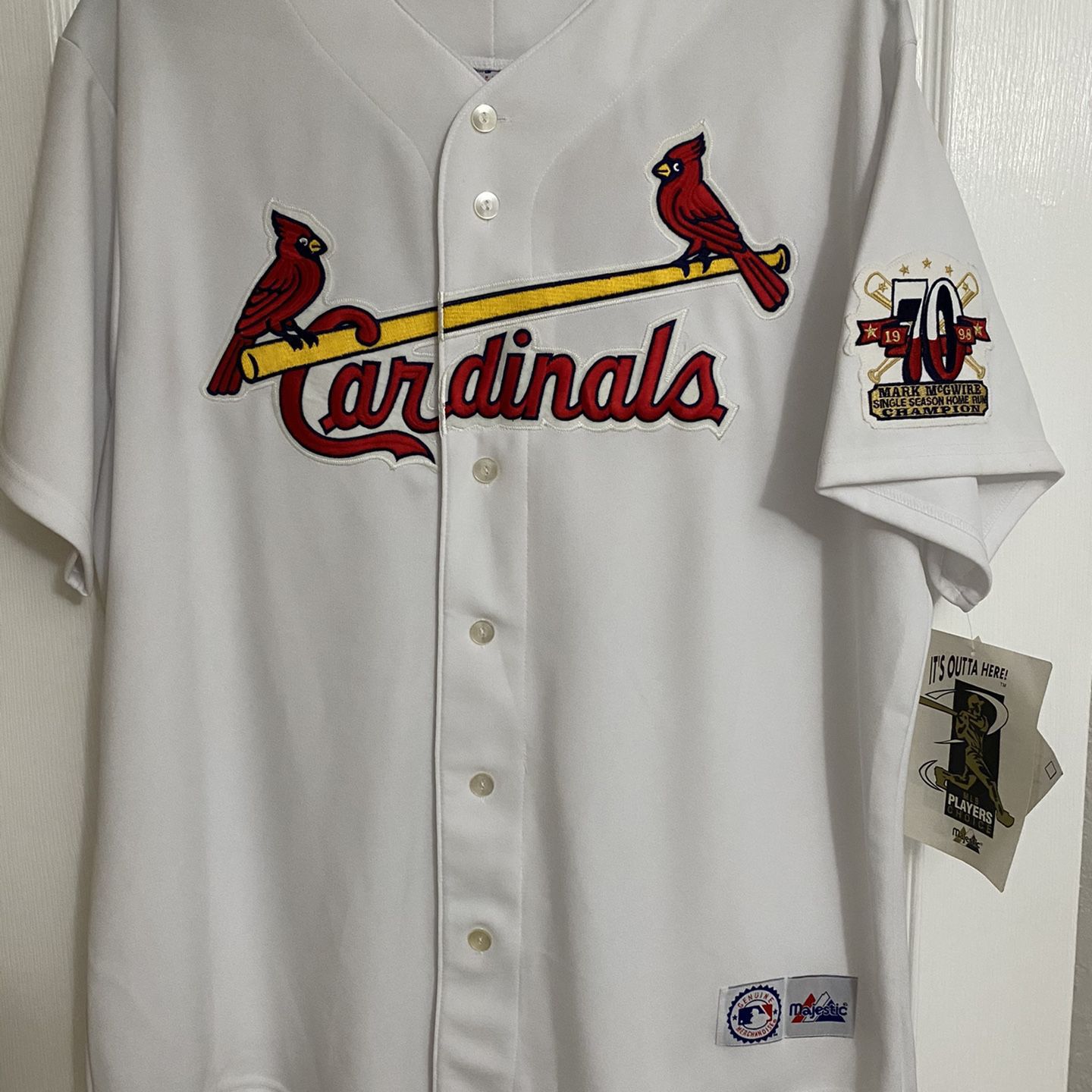 Mark McGwire 70 hr Baseball Jersey St. Louis Cardinals XL New