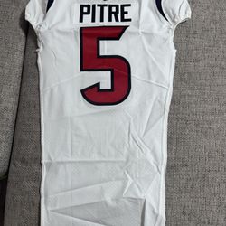 Jalen Pitre Team-Issued White Jersey Houston Texans - Metabilia COA