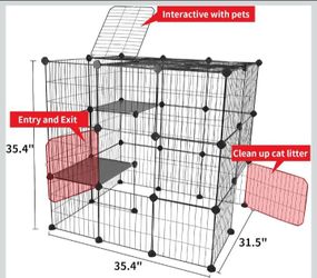 Three tier extra large kennel for cats.