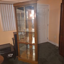 Solid Wood and Mirror Cabinet 