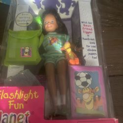 1997 Flashlight, Fun, Janet Barbie New In Box 