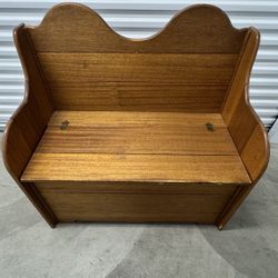 Solid Wood Deacon Bench with Storage