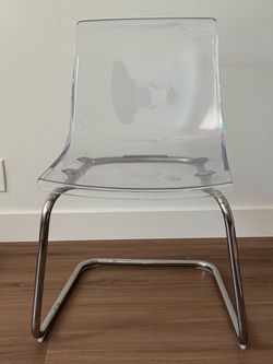TOBIAS Chair, clear/chrome plated