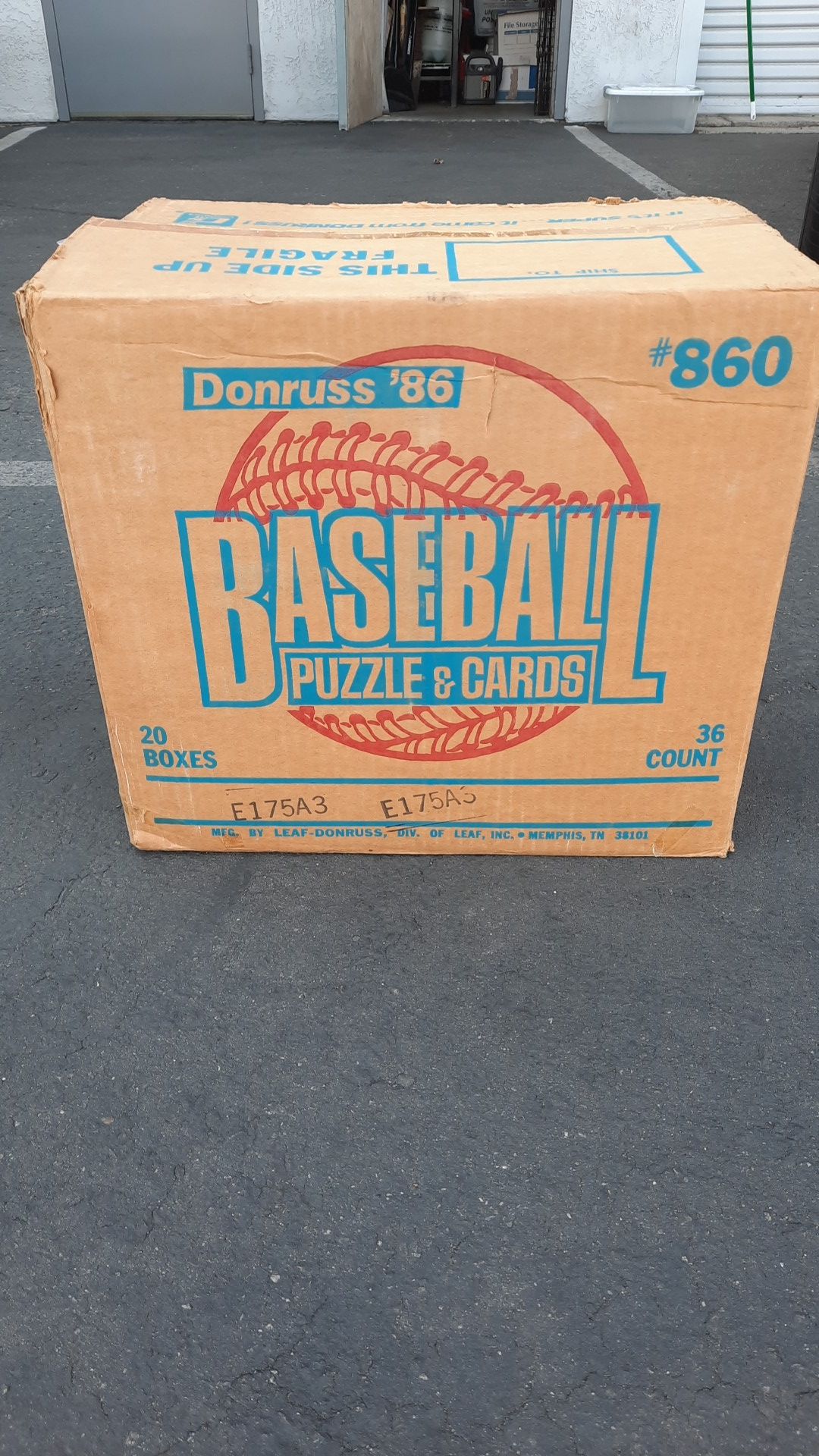 Open 1986 DONRUSS WAX CASE