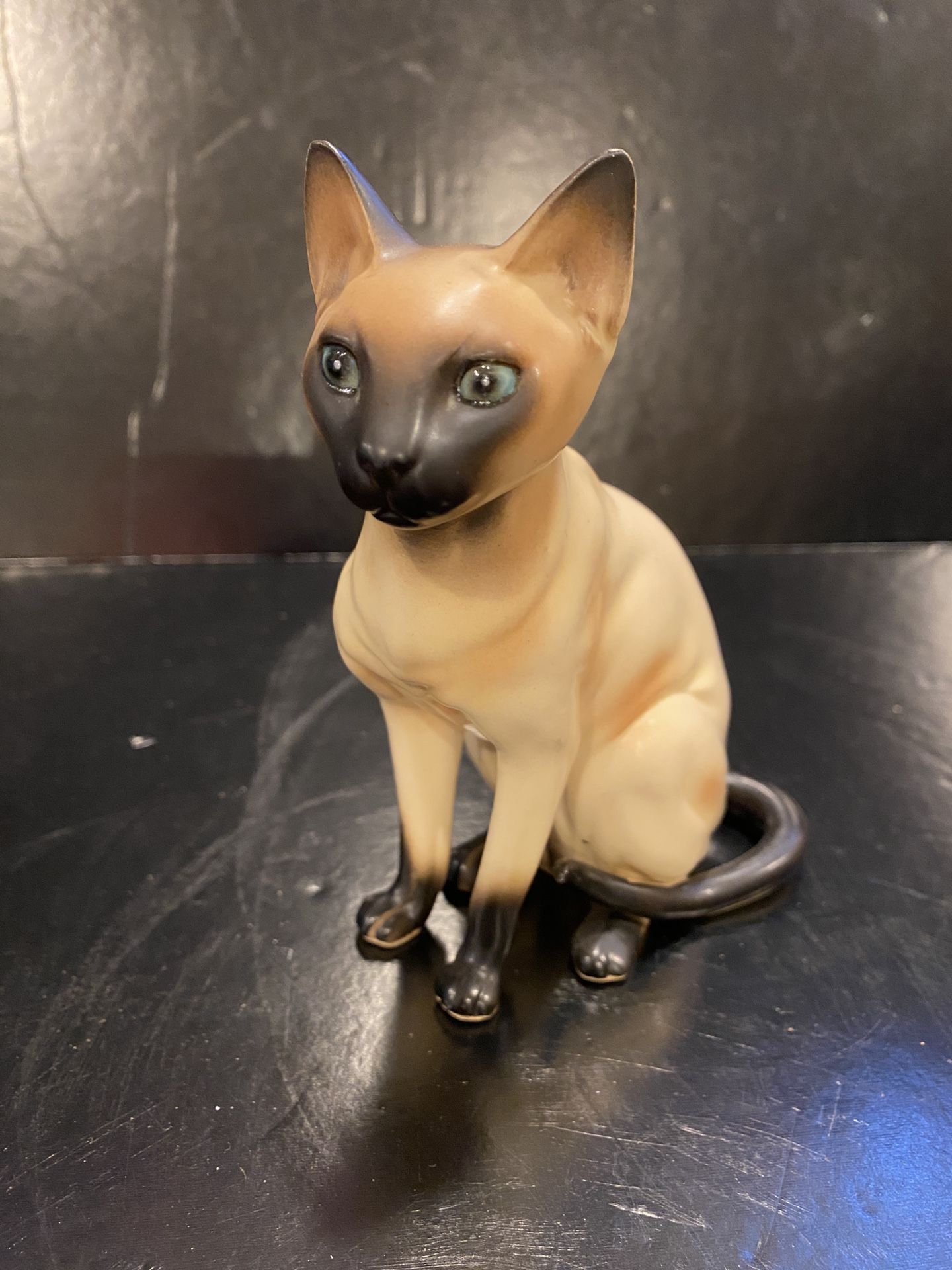 1960’s Vintage Lefton Siamese Cat Figurine Japan 5 ¼” high by 5” wide excellent condition