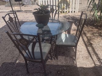 Glass Table And Chair Set