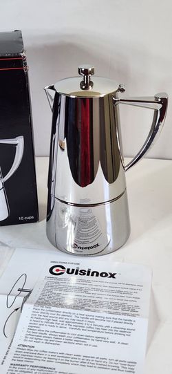 Cuisinox Roma Stainless Steel Induction Stovetop Moka Espresso Coffee Maker
