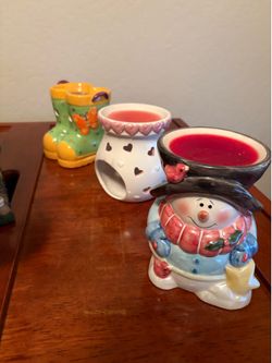 Wax tart burners, candle holders, candle toppers