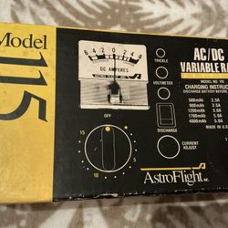 ASTROFLIGHT MODEL 115 AC / DC VARIABLE RATE CHARGER