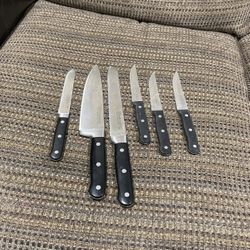 6 Kitchen Aid, German Steel Kitchen Knifes.