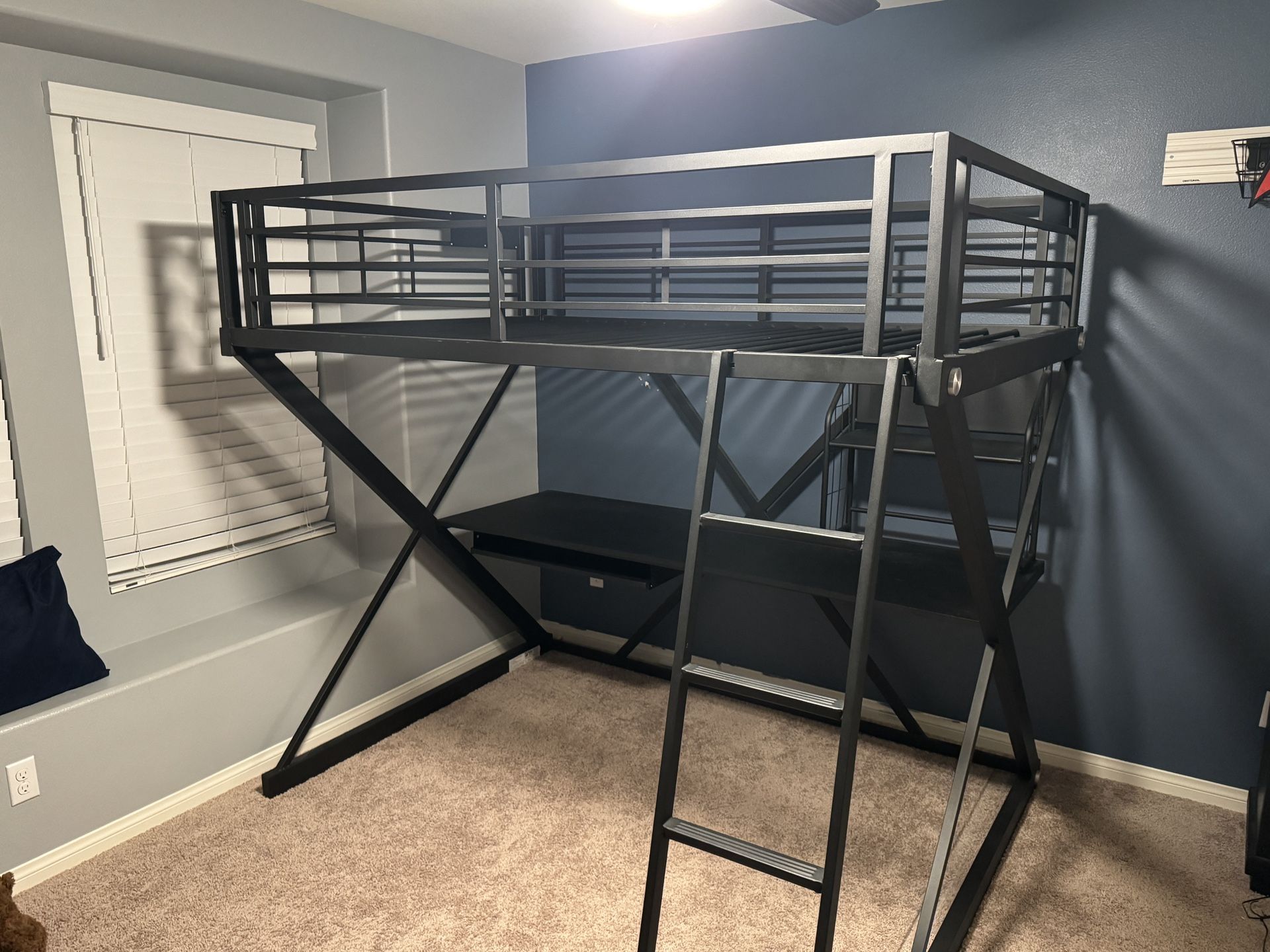 Loft bed with desk