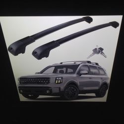 New Roof Rack Cross Bars For Kia Telluride X-pro & X-line 2023-2025 With Raised Side Rails 