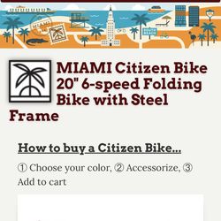 Citizen Folding Bike 6 Speed