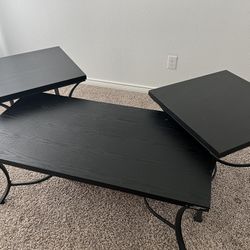 Coffee Table With 2 Sides, Black 