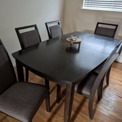 Dining Room Table, Six Chairs
