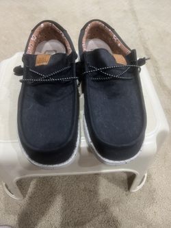 Hey dude’s Wally Washed Canvas Black