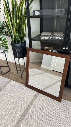 26 x 28 wood framed mirror !