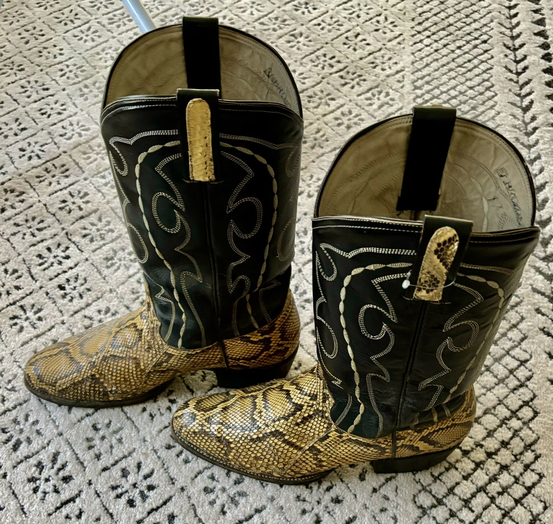 Snake Skin Boots - Vintage