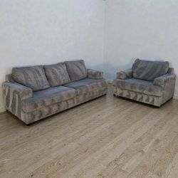 GREY COUCH SET SOFA 