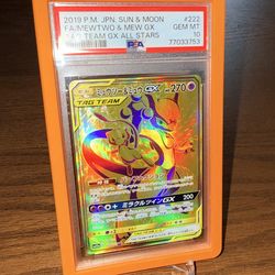 Mewtwo & Mew GX #222 Tag Team - PSA 10