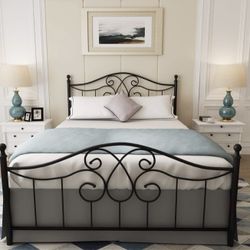 Sturdy Queen Metal Bed