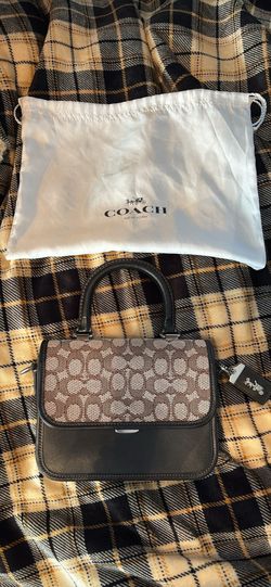 Coach rogue top handle in signature jacquard