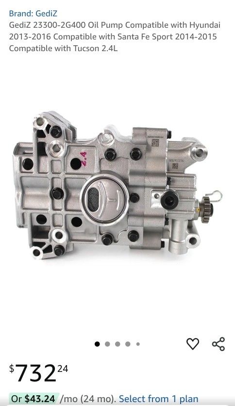 2013-2016 Hyundai Oil Pump