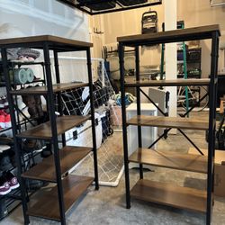Rustic Open Shelves / Bookcases (Set of 2) - Gently Used 