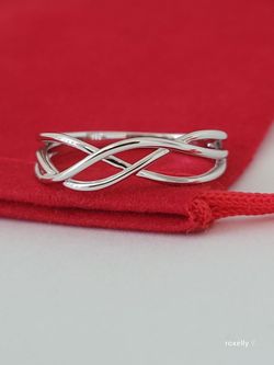 ❤️14k Size 8 Precious Solid White Gold Open Design Ring!/ Anillo de Oro Blanco Diseño Abierto! 👌🎁Post Tags: Anillo de Oro Blanco