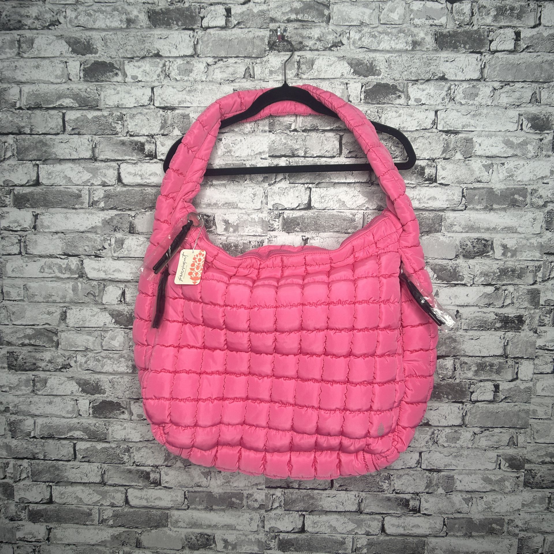 NWT Free People Movement Quilted Carryall Shoulder Bag ONE SIZE (Bubblegum/Pink)