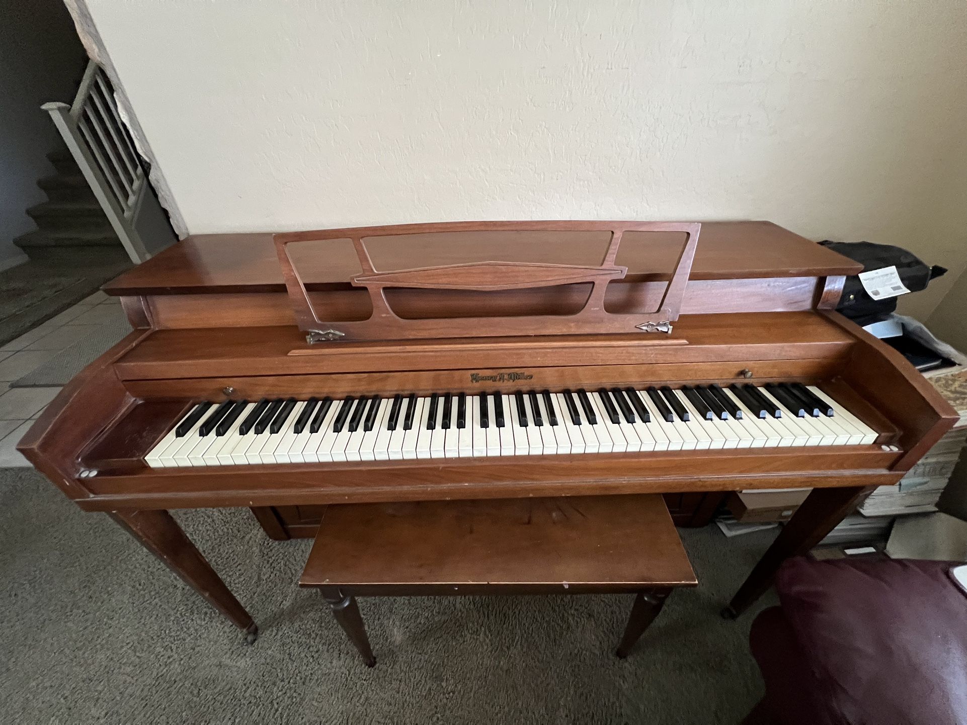 Henry F Miller Upright Piano