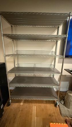 Heavy Duty NSF brand 6 tier Wire Shelving Unit on Wheels