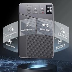 Aungsel Note AI Voice Recorder ChatGPT PLAUD Alternative 64GB 3000mAh Gray