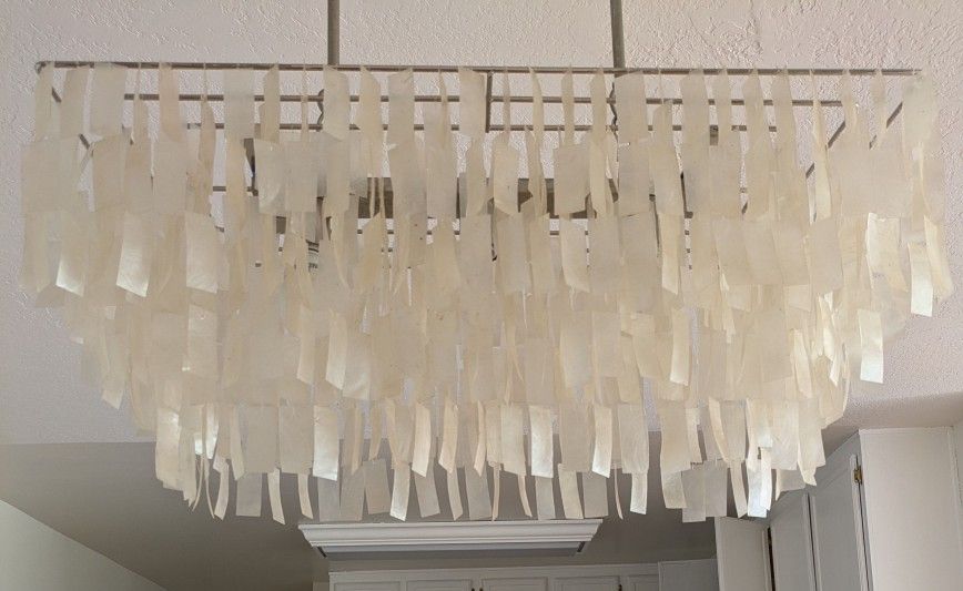 West Elm Capiz Rectangle Chandelier 30.5"